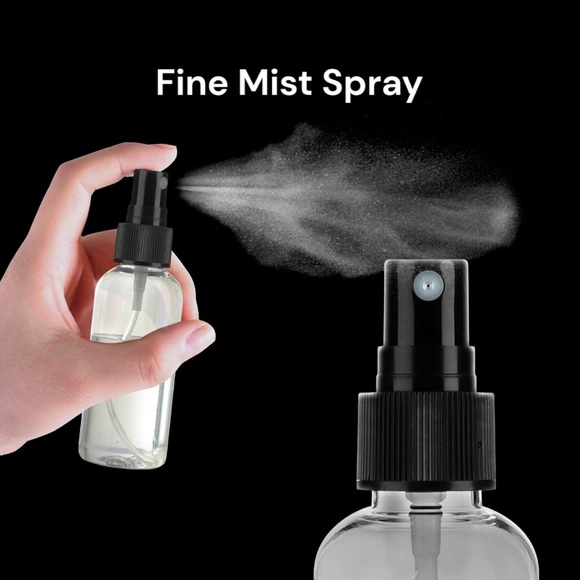 2 oz Fine Mist Mini Clear Glass Spray Bottles with Pump Spray Cap - Lot of 3 - Picture 2 of 2